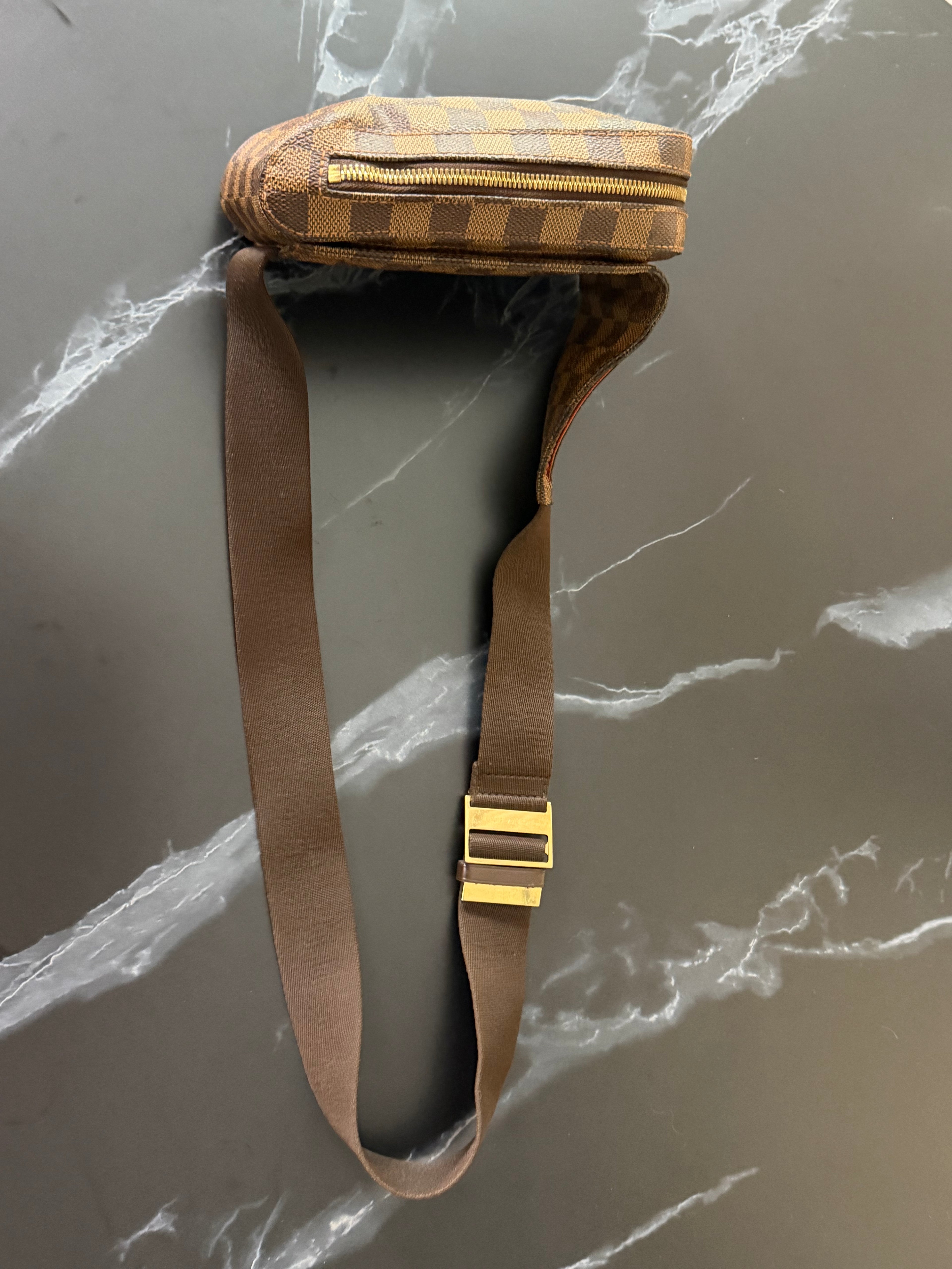 Louis Vuitton Pre-loved Damier Ebene Geronimos Crossbody Bag