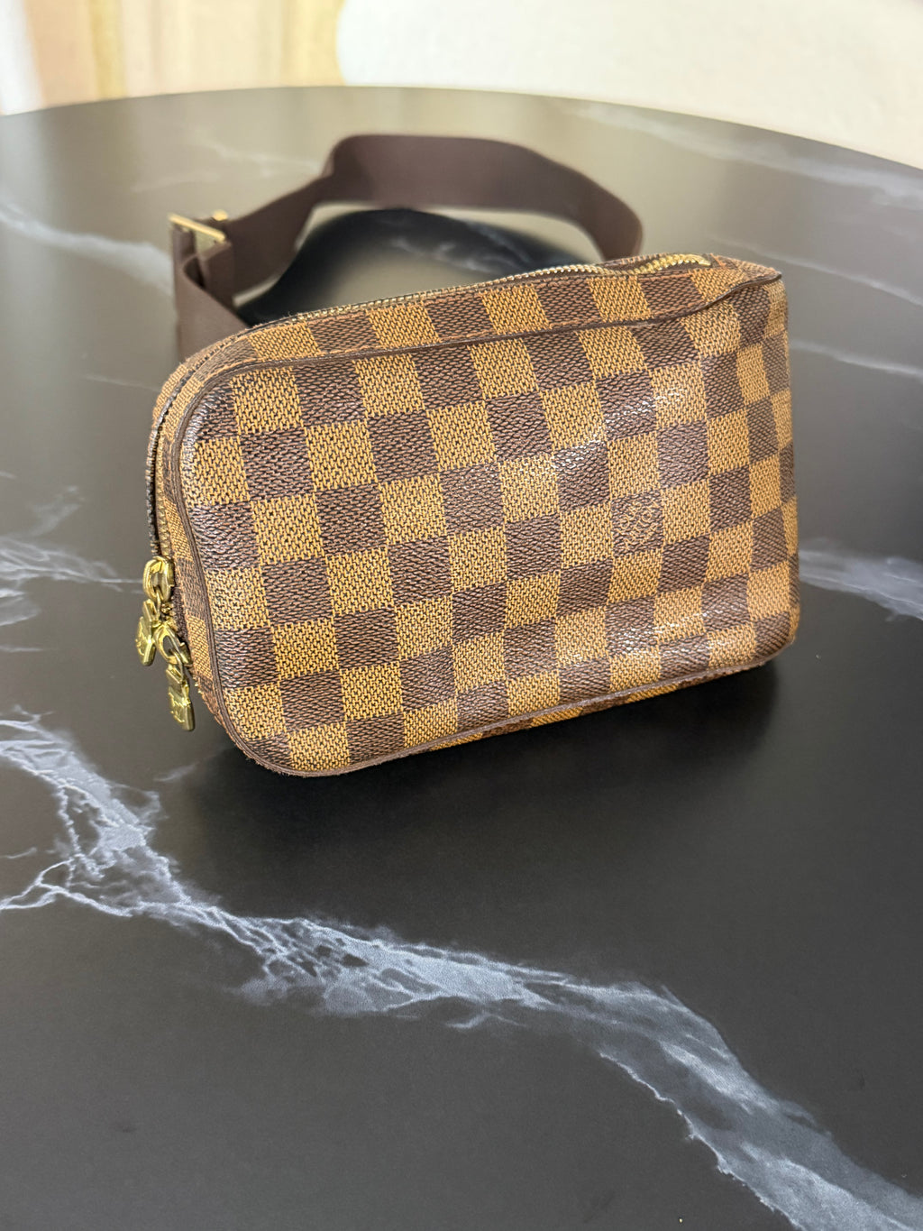 Louis Vuitton Pre-loved Damier Ebene Geronimos Crossbody Bag