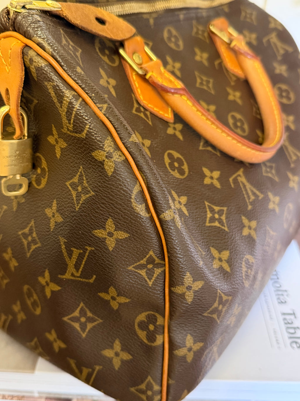 Louis Vuitton Pre-loved Monogram Speedy 30 and Cosmetic Pouch Bundle Deal
