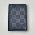 Louis Vuitton Pre-loved Black Infini Leather Pocket Organizer