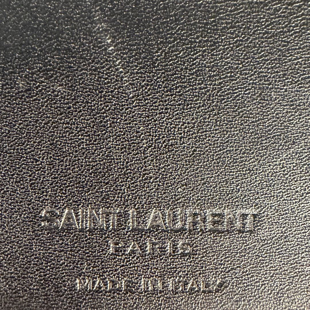 Saint Laurent Pre-Loved Crocodile Embossed Long Wallet Zip Around