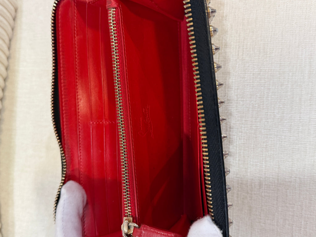 Christian Louboutin M Panettone Wallet Multicolor Patent Leather & Spikes