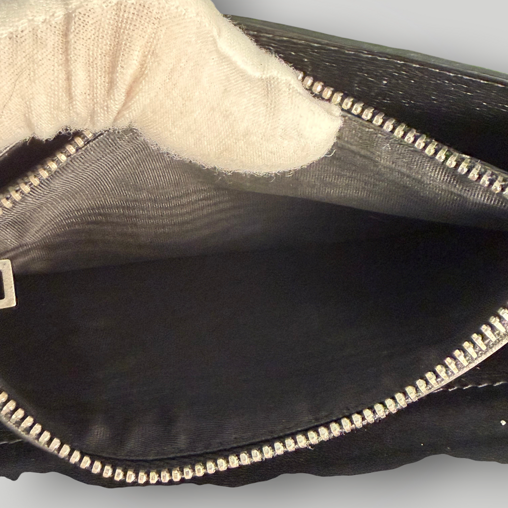 Saint Laurent Pre-Loved Crocodile Embossed Long Wallet Zip Around