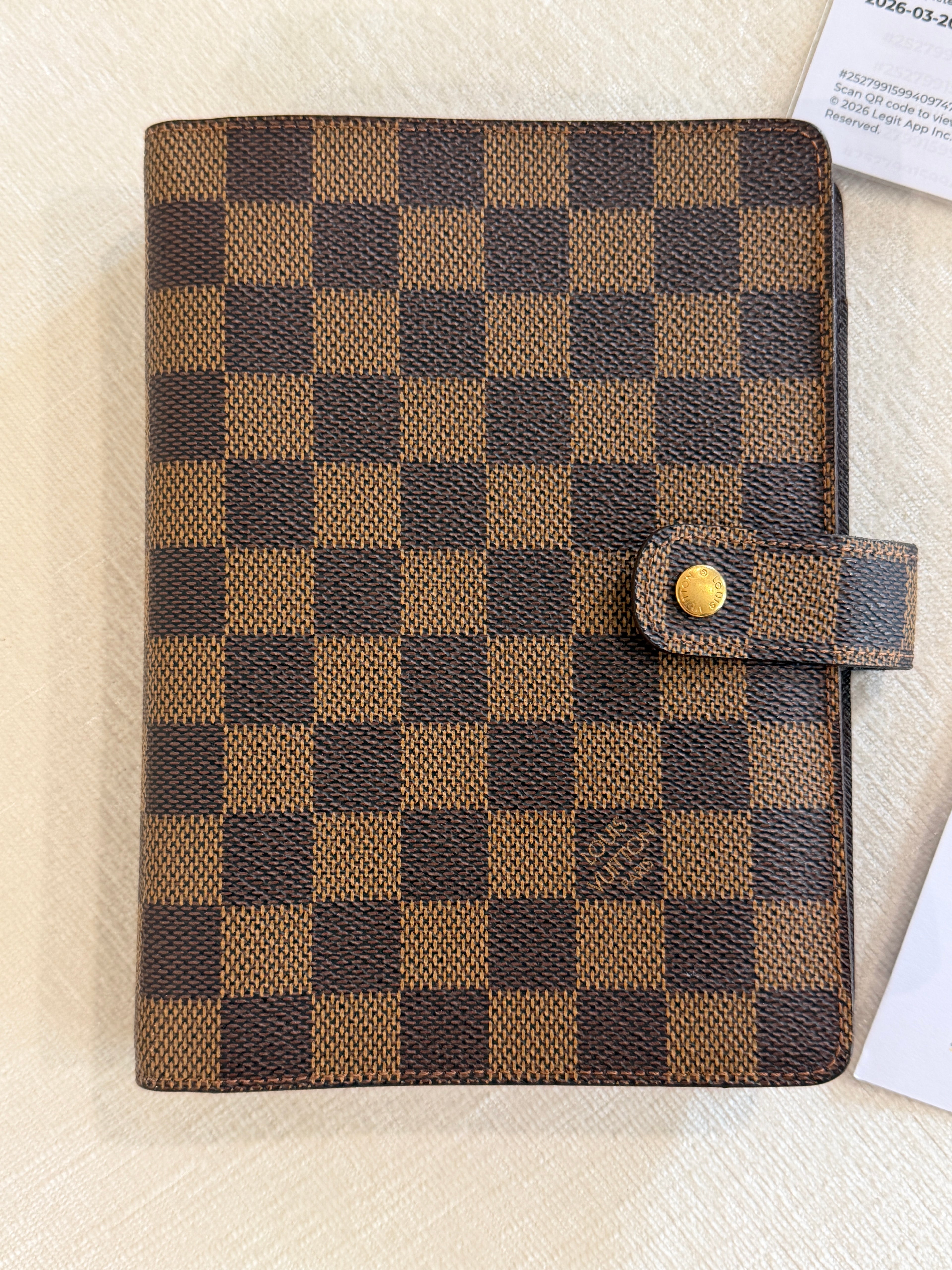 Louis Vuitton Damier Ebene Agenda MM Planner