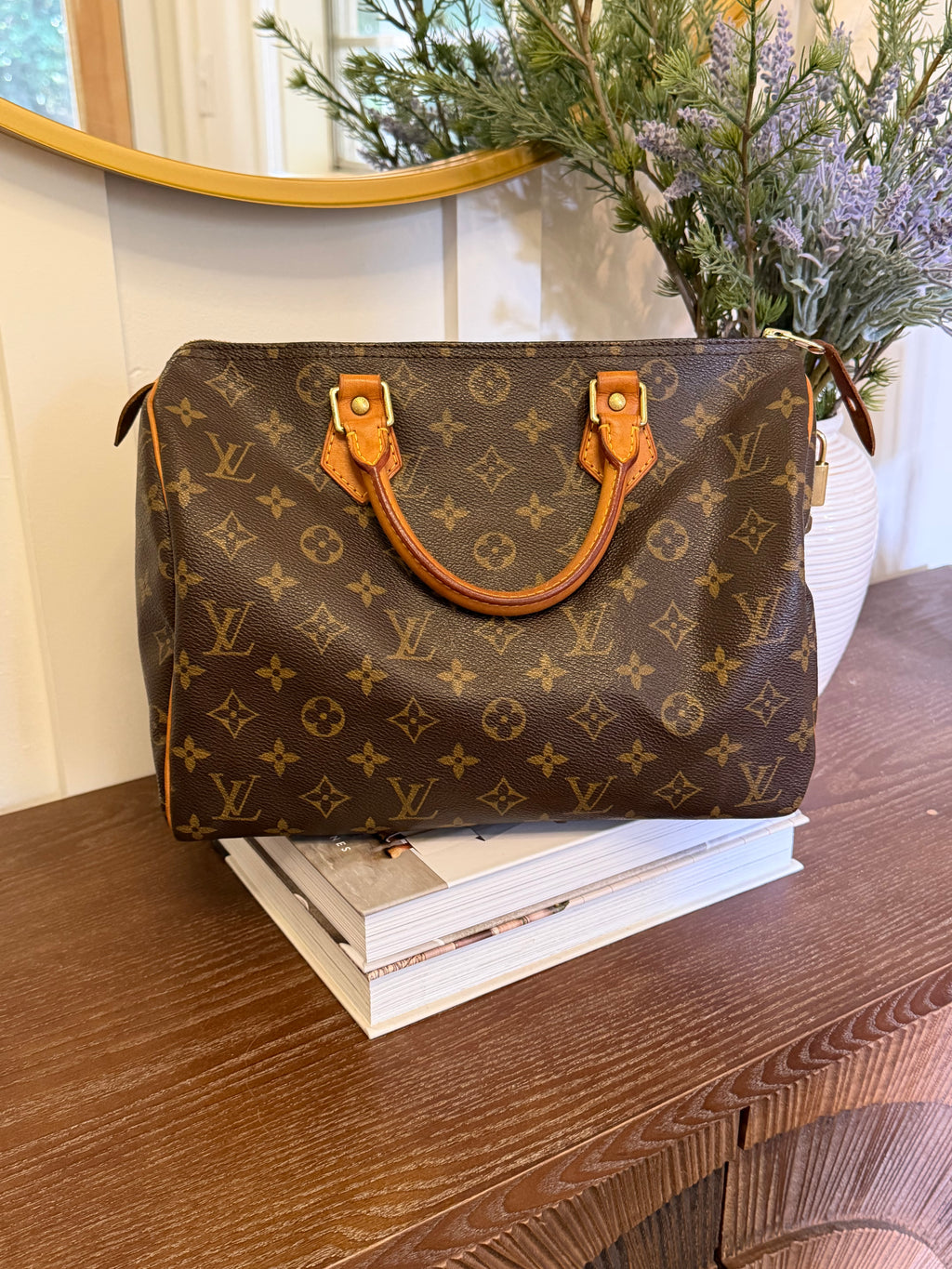 Louis Vuitton Pre-loved Monogram Speedy 30 and Cosmetic Pouch Bundle Deal