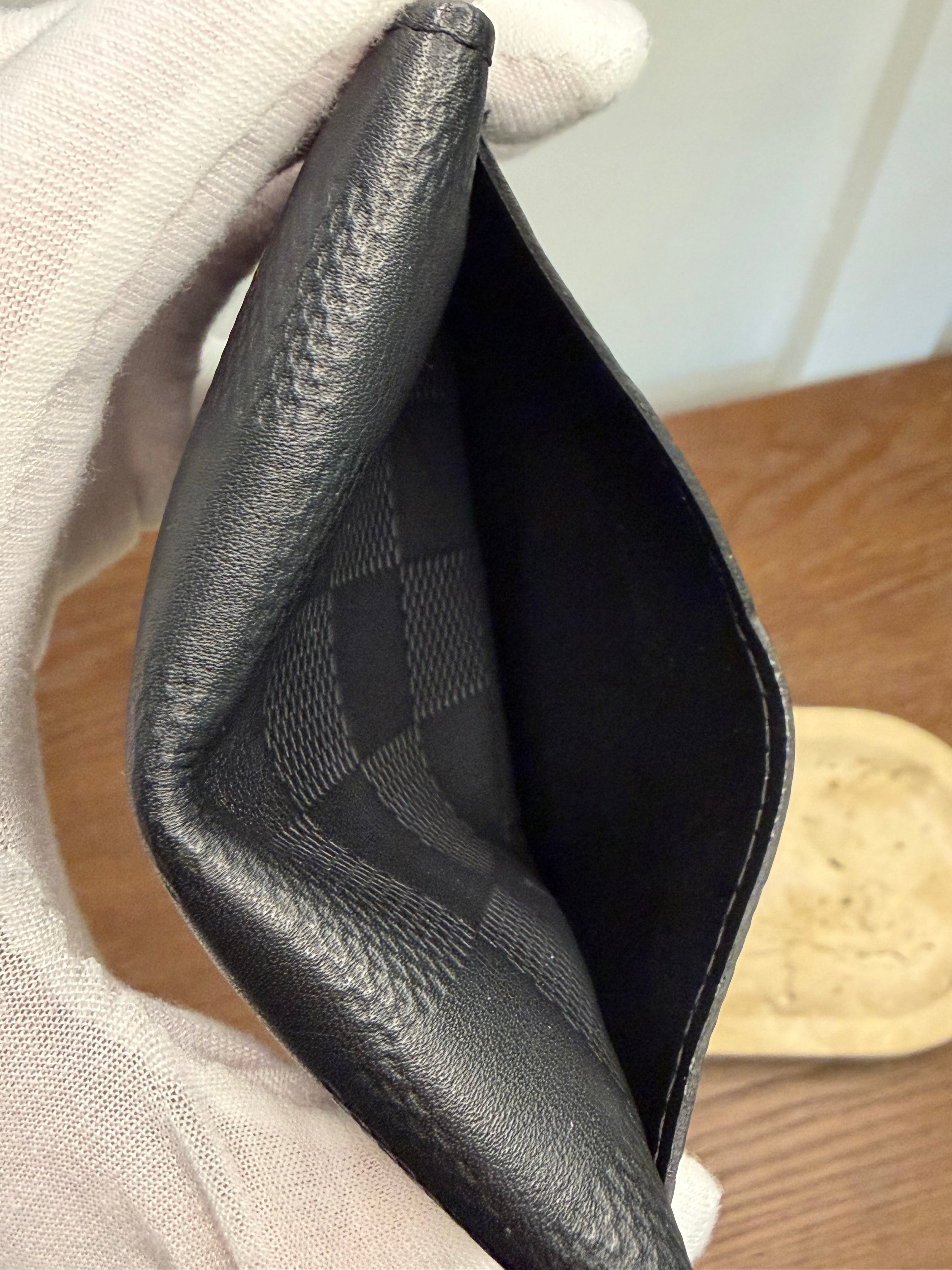 Louis Vuitton Pre-loved Black Infini Leather Pocket Organizer
