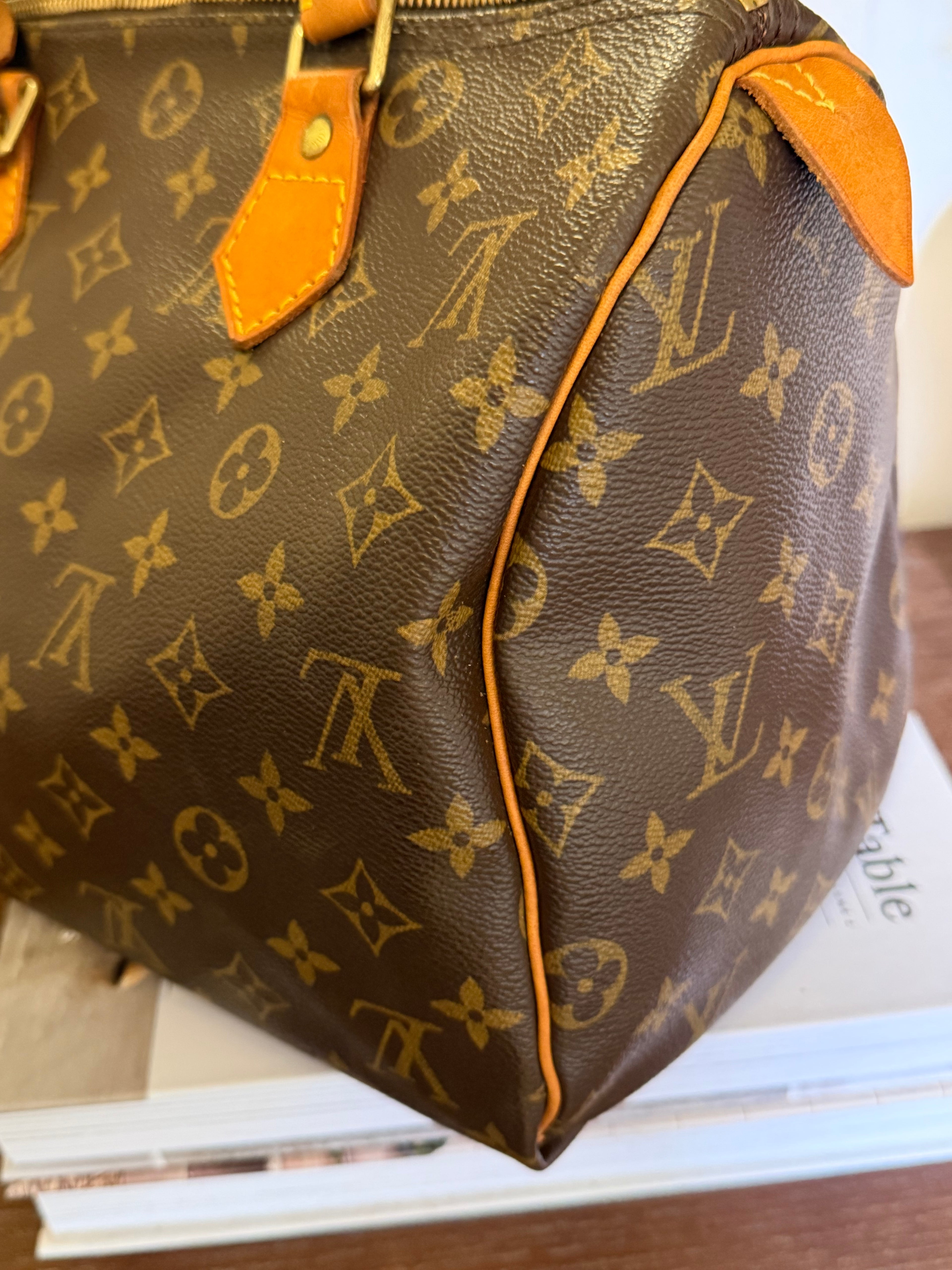Louis Vuitton Pre-loved Monogram Speedy 30 and Cosmetic Pouch Bundle Deal