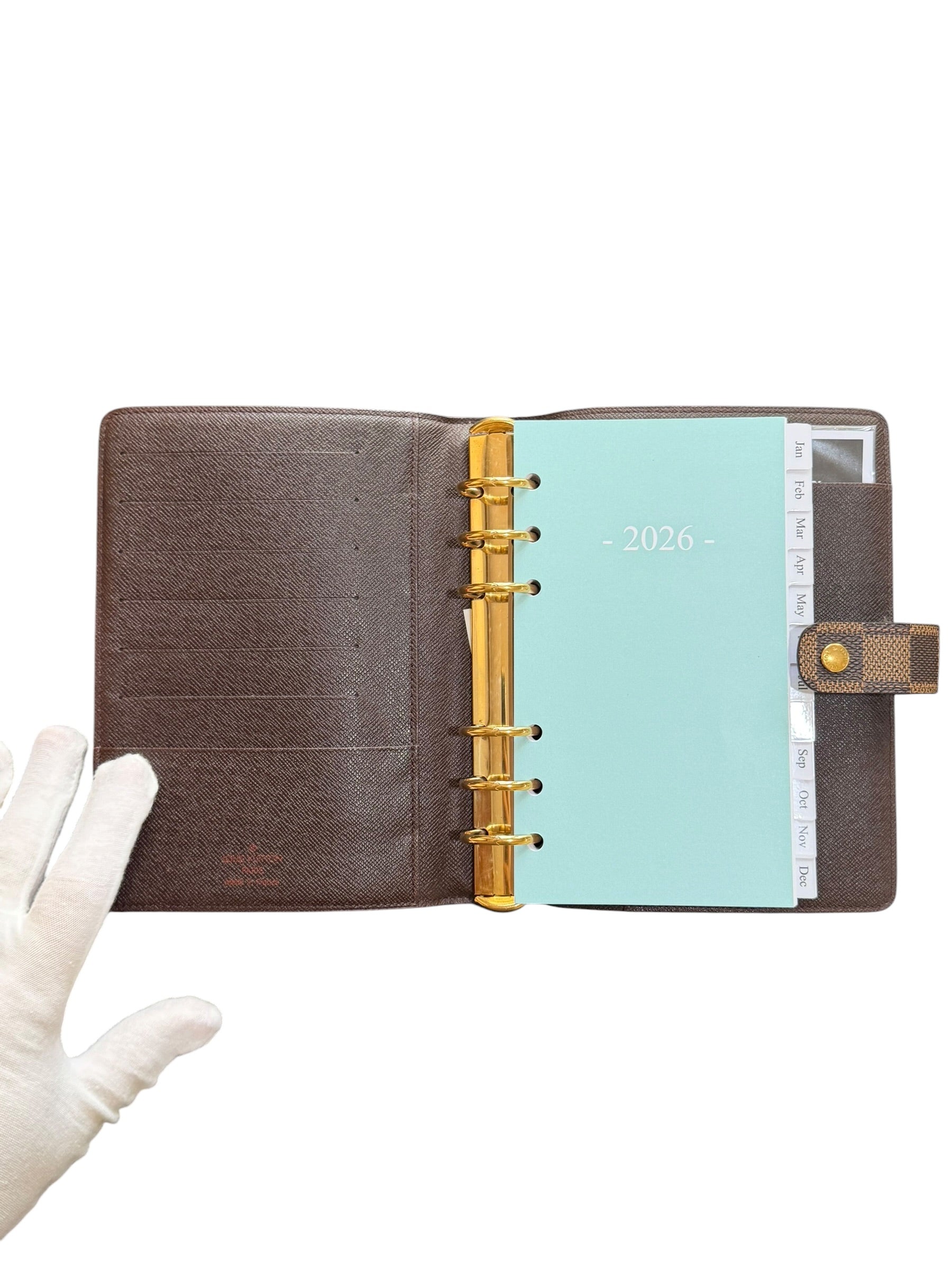 Louis Vuitton Pre-loved Damier Ebene Agenda MM