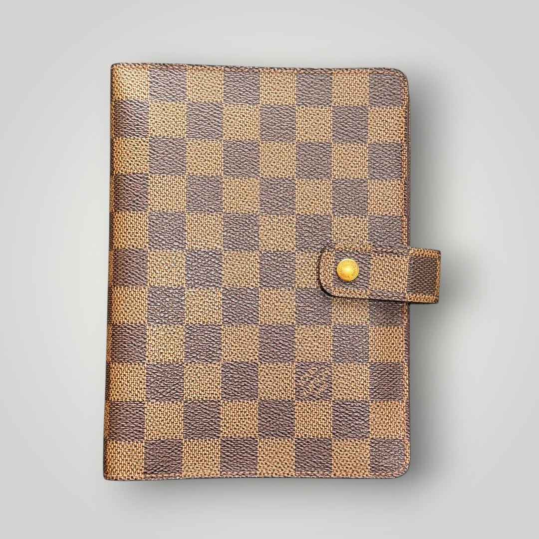 Louis Vuitton Pre-loved Damier Ebene Agenda MM