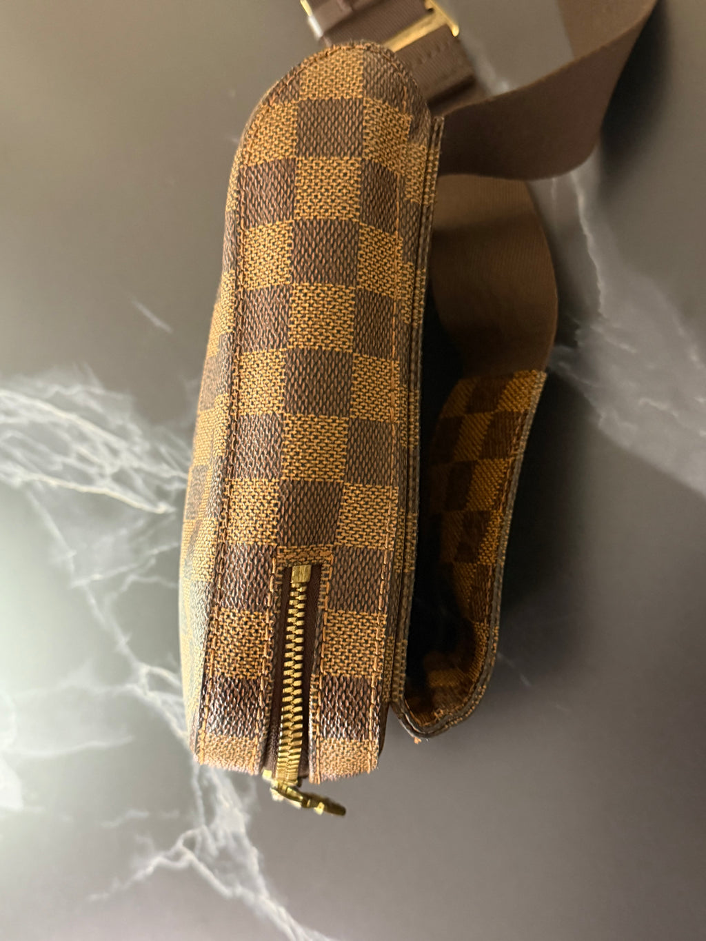 Louis Vuitton Pre-loved Damier Ebene Geronimos Crossbody Bag