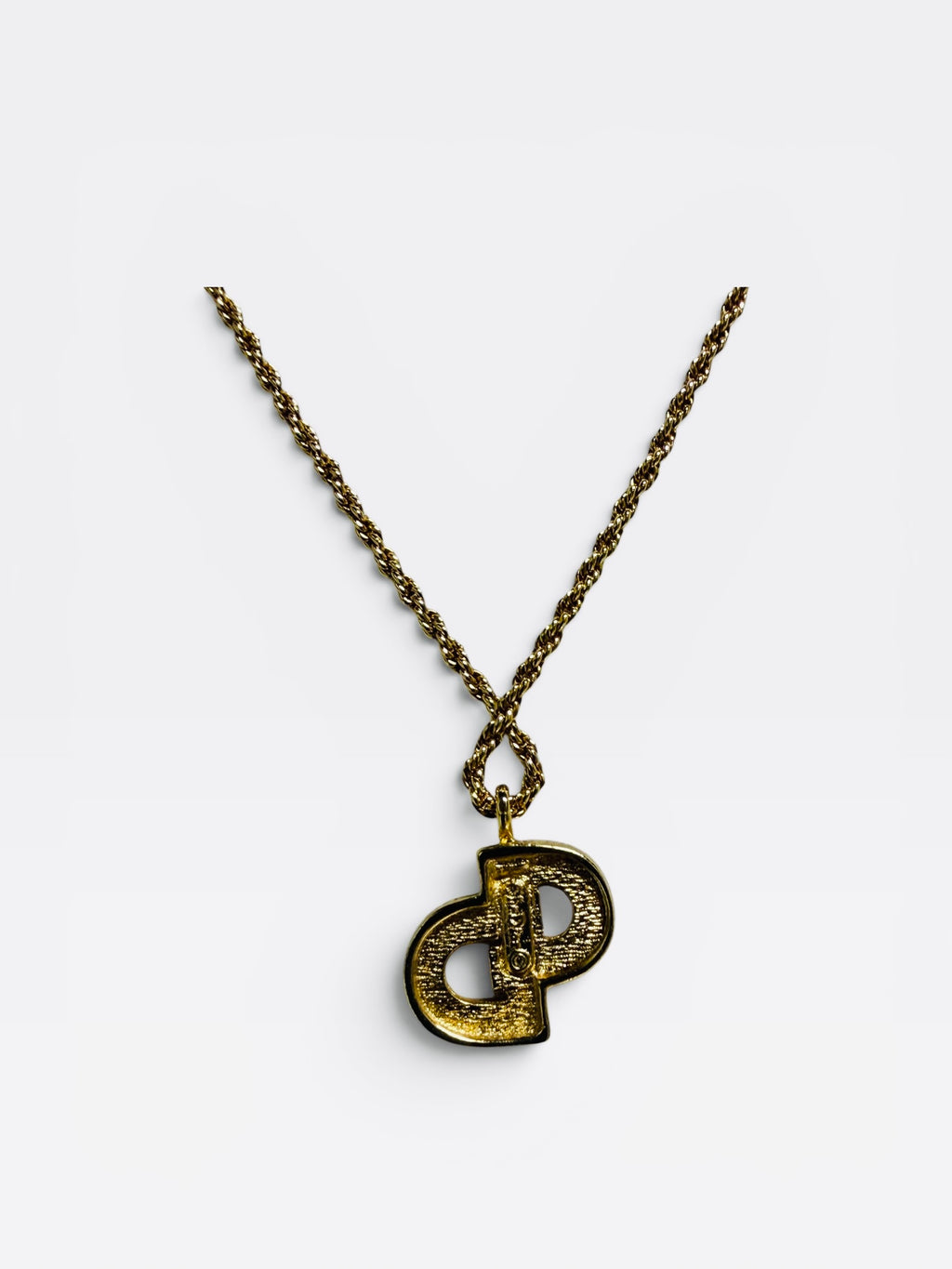 Christian Dior Vintage CD Pendant Necklace