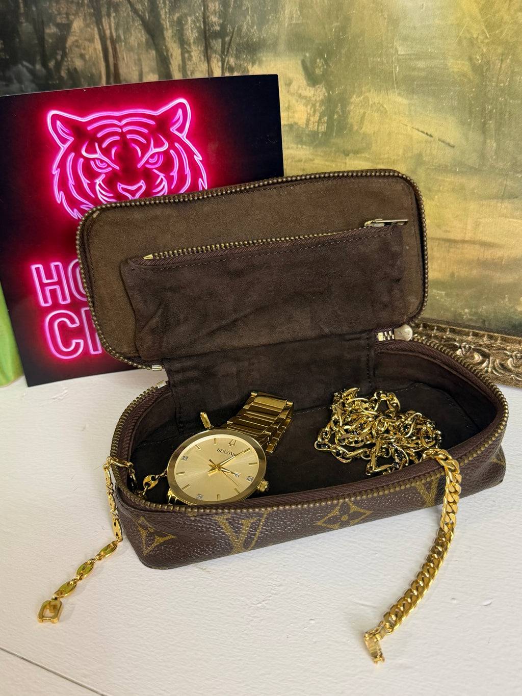 Vintage Louis Vuitton Monogram Monte Carlo PM Jewelry Case (1987)
