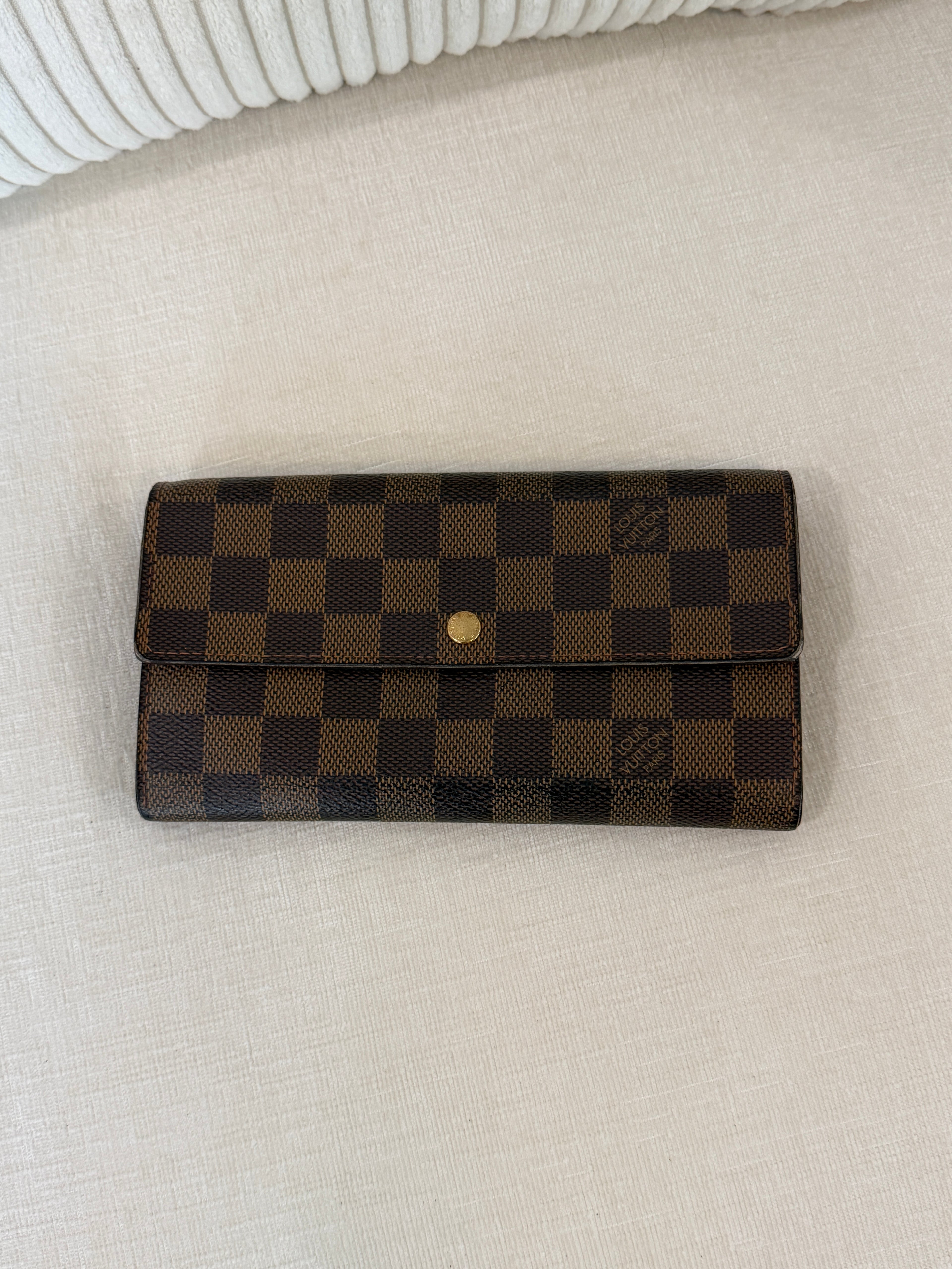 Louis Vuitton Damier Ebene Sarah Wallet
