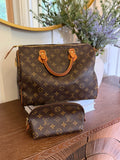 Louis Vuitton Pre-loved Monogram Speedy 30 and Cosmetic Pouch Bundle Deal