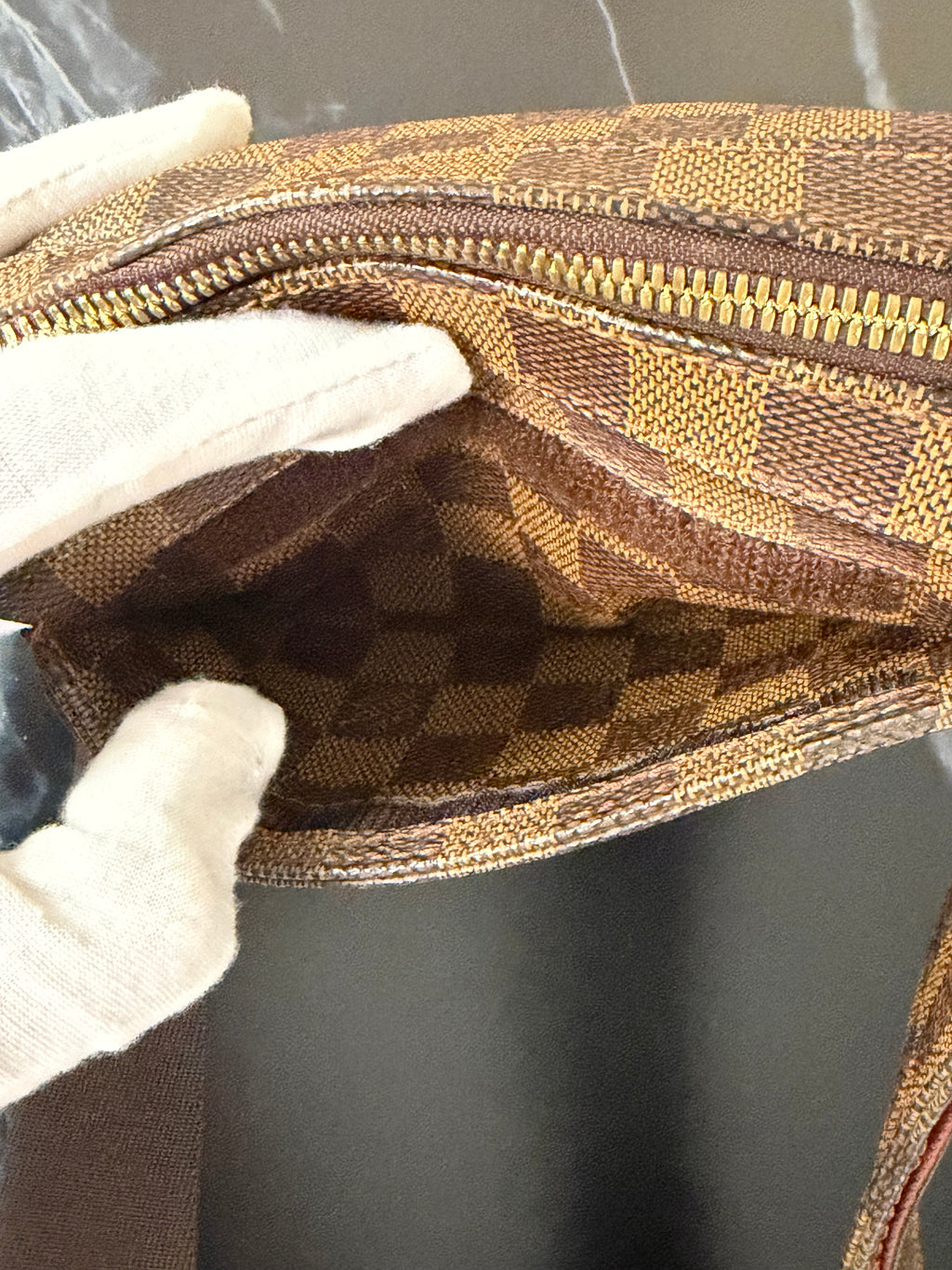 Louis Vuitton Pre-loved Damier Ebene Geronimos Crossbody Bag