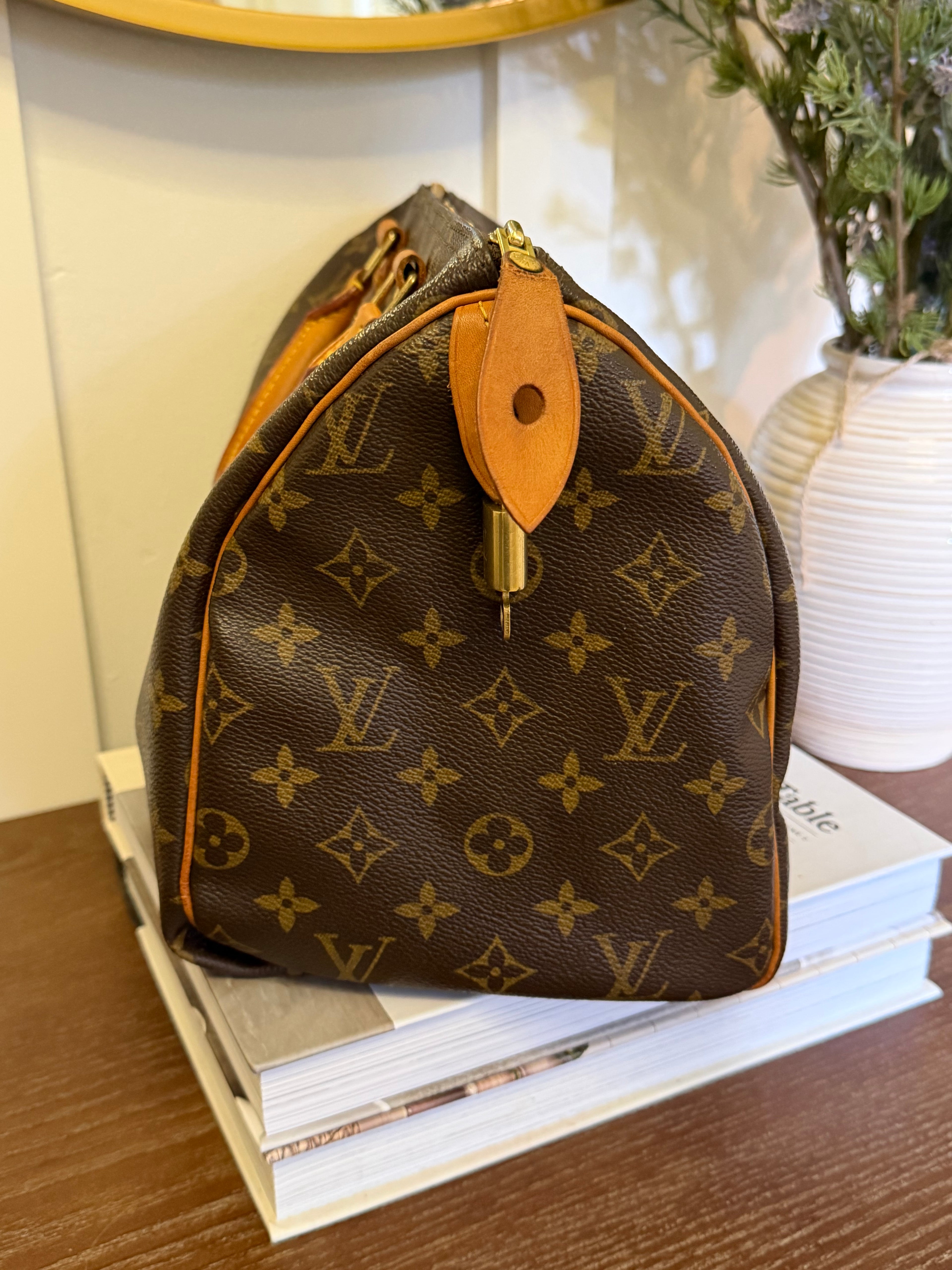 Louis Vuitton Pre-loved Monogram Speedy 30 and Cosmetic Pouch Bundle Deal