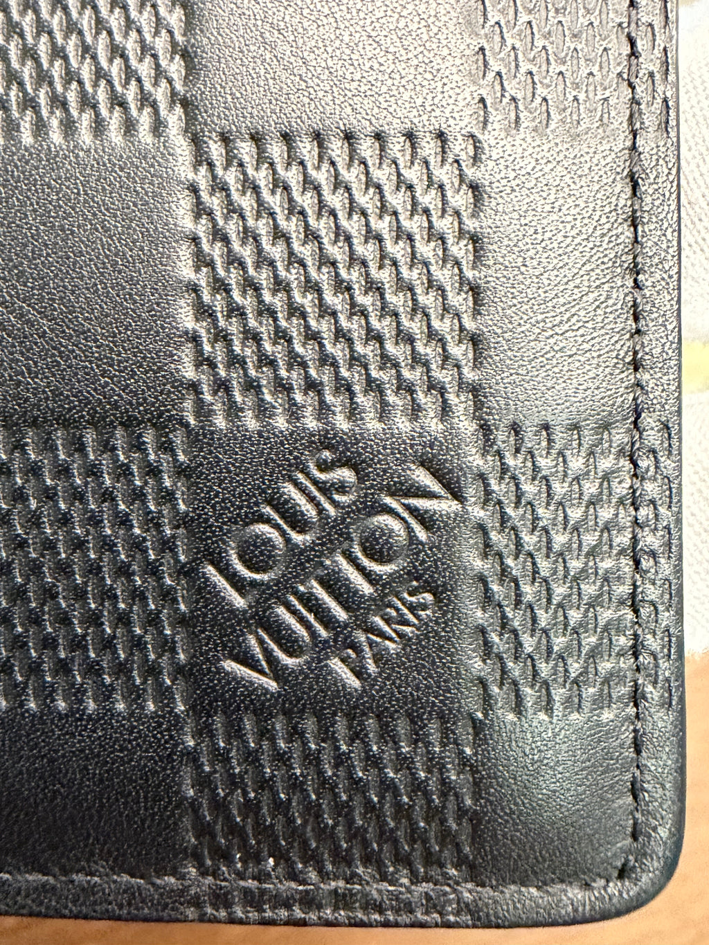 Louis Vuitton Pre-loved Black Infini Leather Pocket Organizer