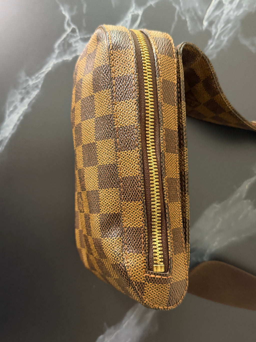 Louis Vuitton Pre-loved Damier Ebene Geronimos Crossbody Bag