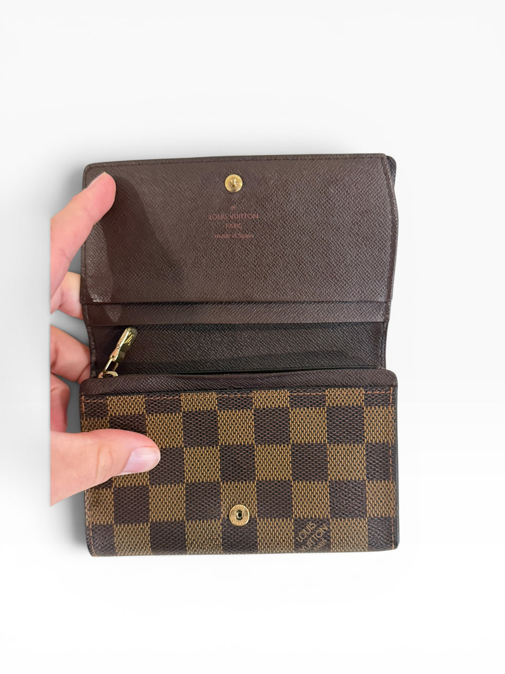 Louis Vuitton Pre-loved Damier Ebene Tresor Wallet