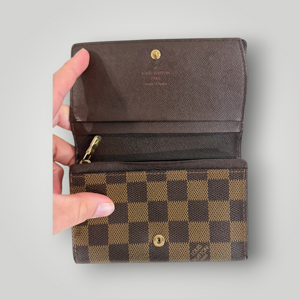 Louis Vuitton Pre-loved Damier Ebene Tresor Wallet