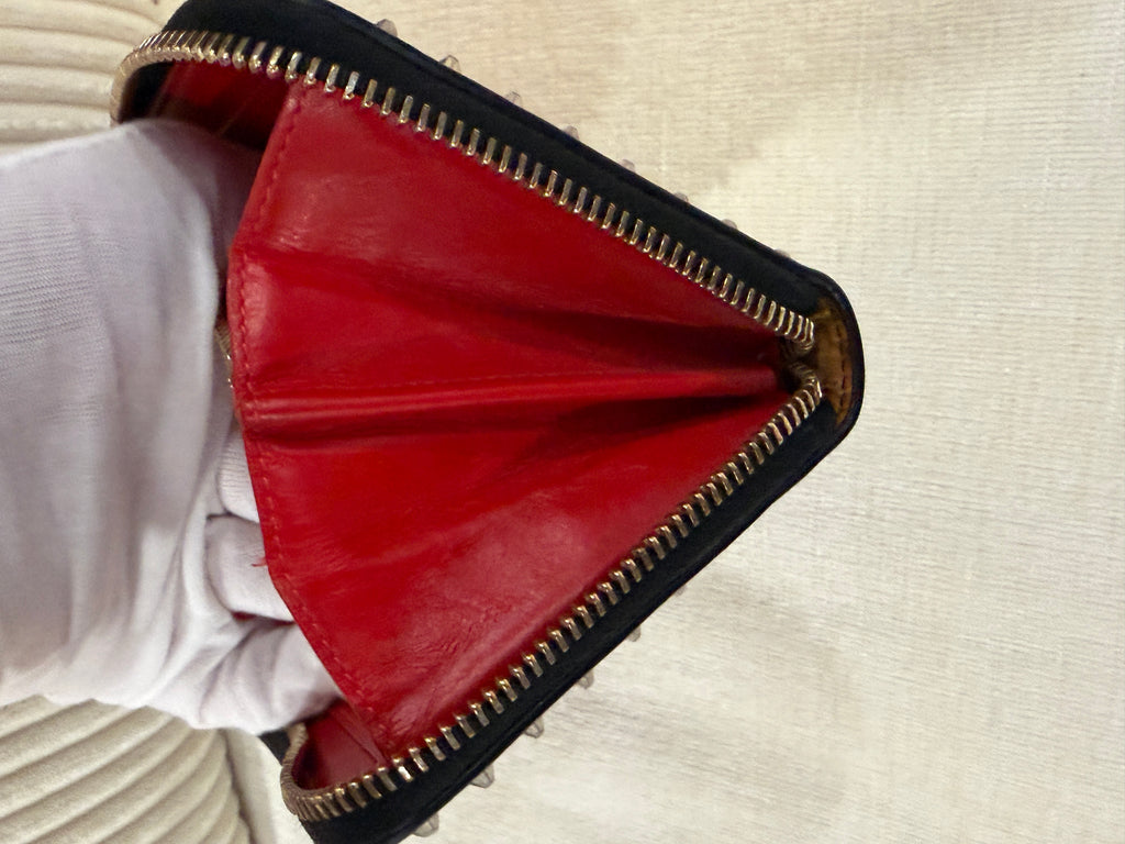 Christian Louboutin M Panettone Wallet Multicolor Patent Leather & Spikes