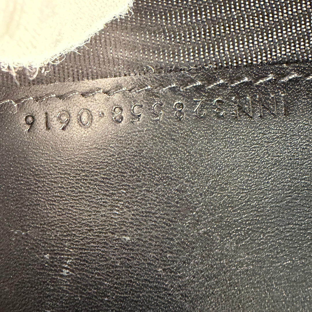 Saint Laurent Pre-Loved Crocodile Embossed Long Wallet Zip Around