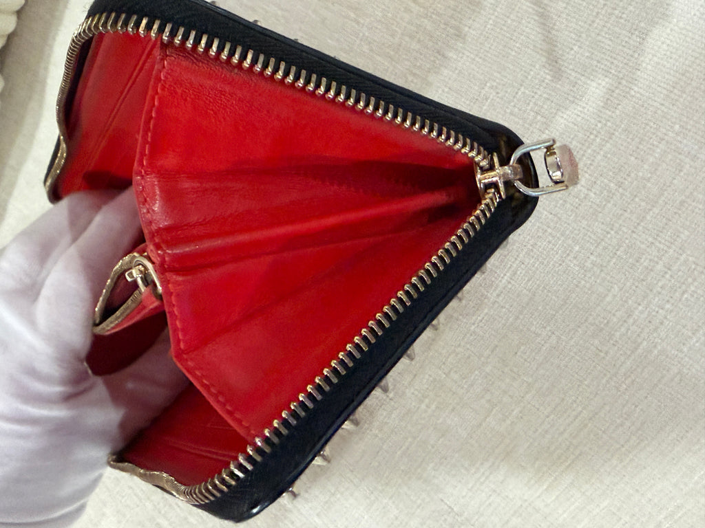 Christian Louboutin M Panettone Wallet Multicolor Patent Leather & Spikes