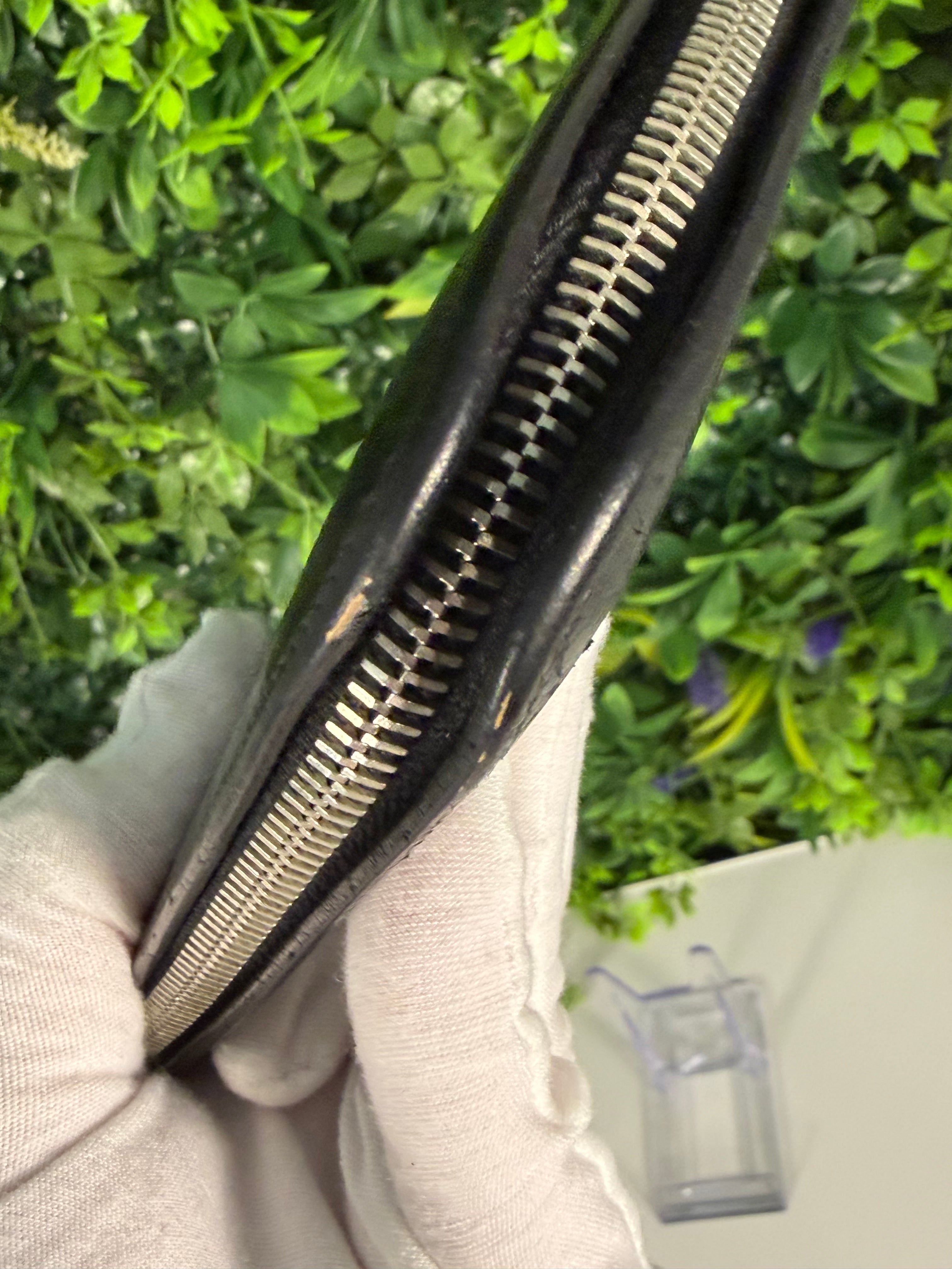 Saint Laurent Pre-Loved Crocodile Embossed Long Wallet Zip Around