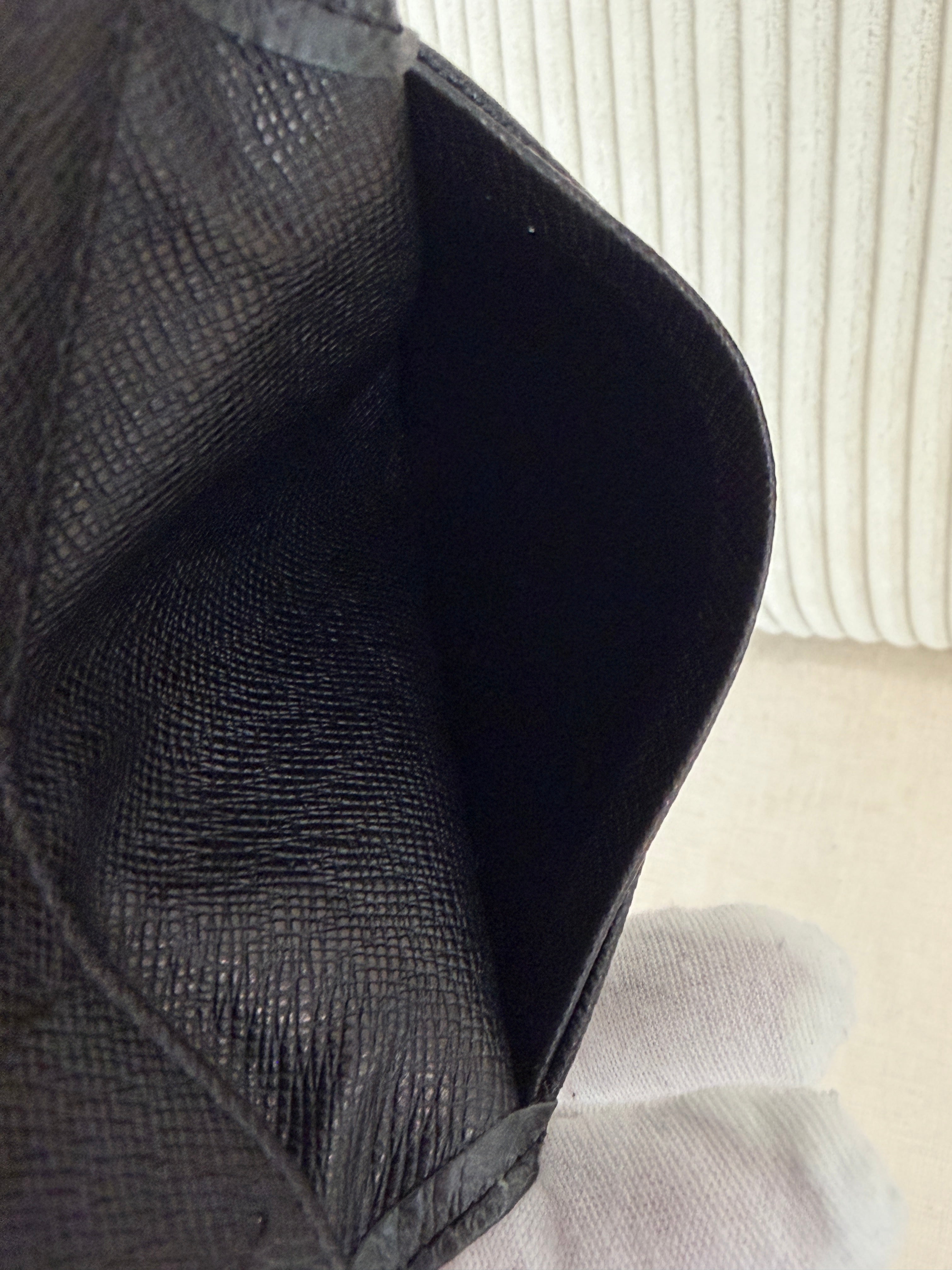 Louis Vuitton Taiga Leather Card Holder / Compact Wallet (Black)