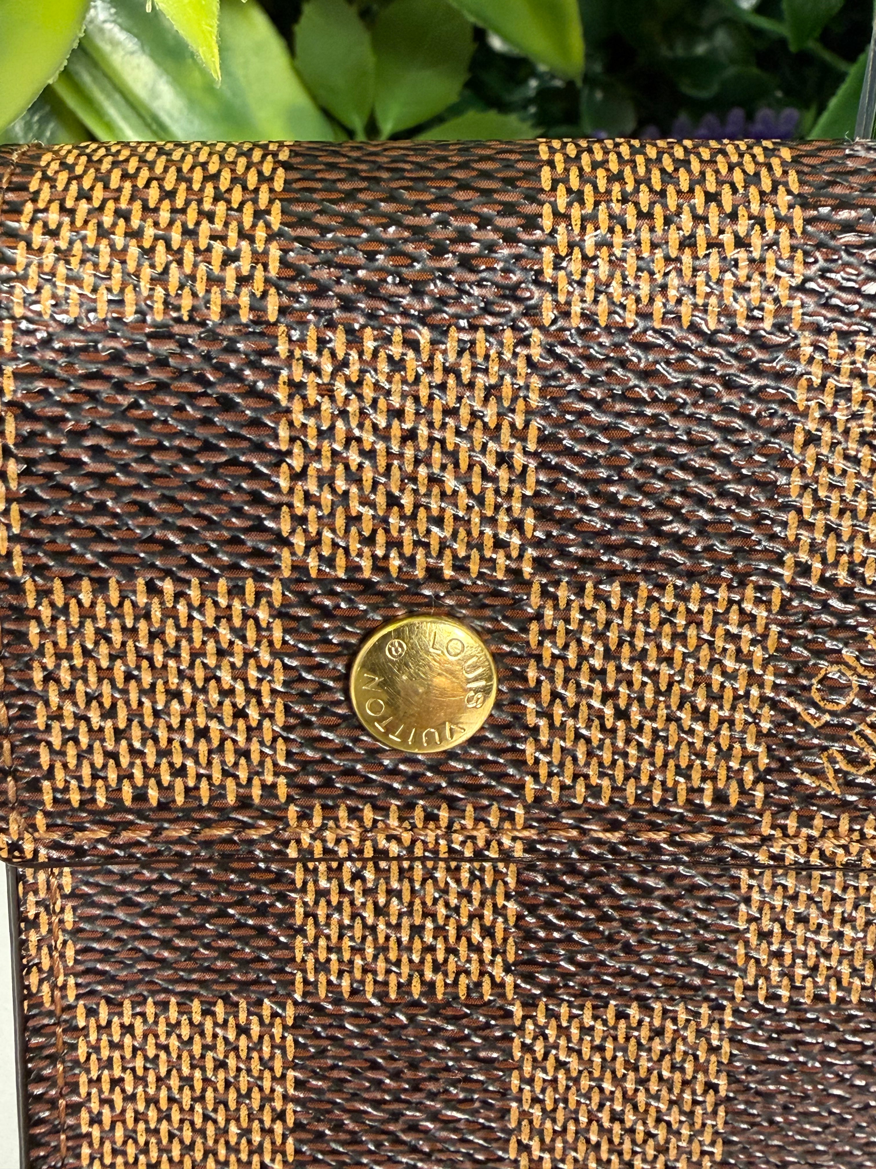 Louis Vuitton Pre-Loved Damier Ebene Accordion Long Wallet