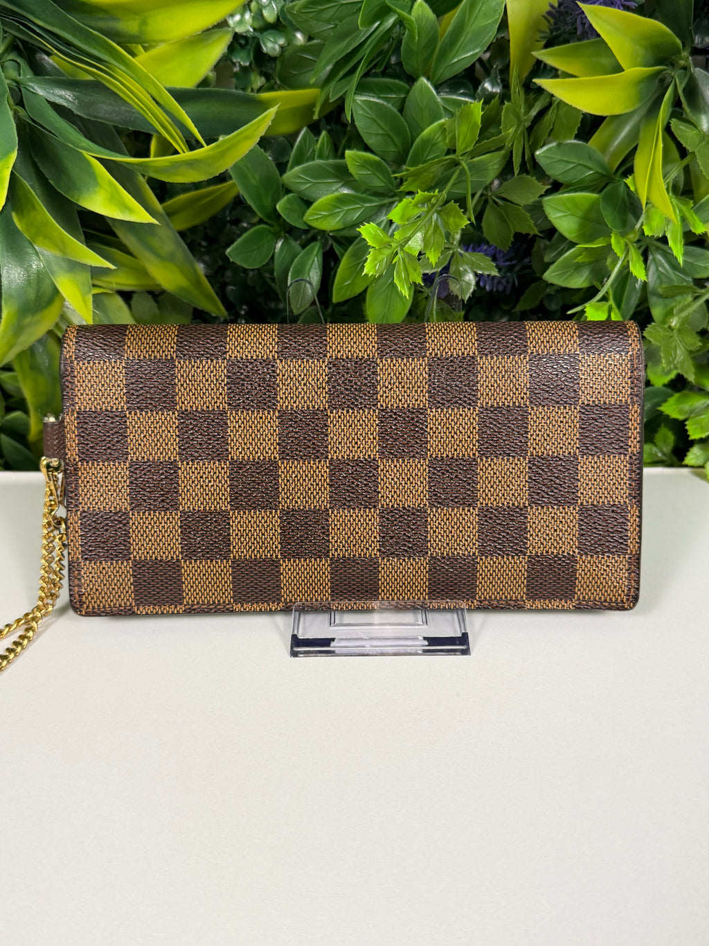 Louis Vuitton Pre-Loved Damier Ebene Accordion Long Wallet