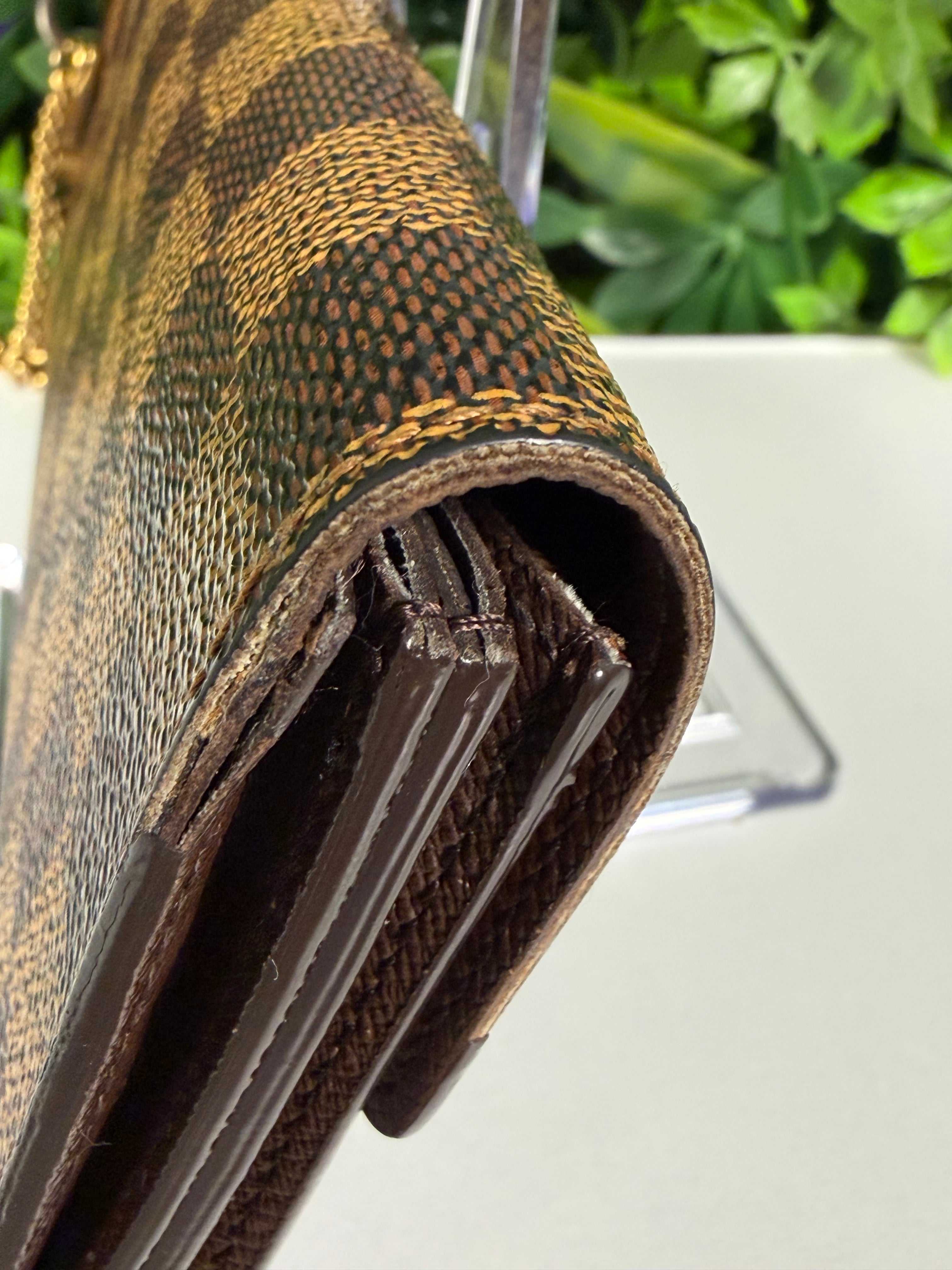 Louis Vuitton Pre-Loved Damier Ebene Accordion Long Wallet