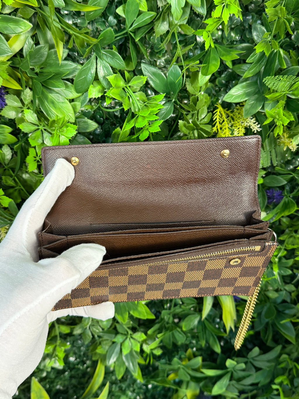 Louis Vuitton Pre-Loved Damier Ebene Accordion Long Wallet