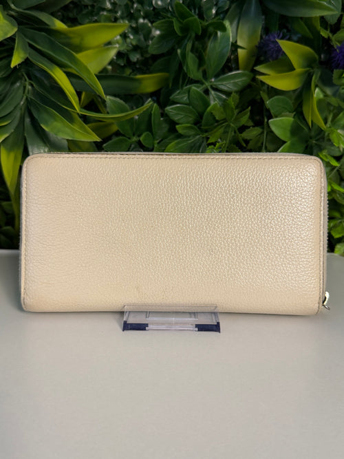 Gucci Pre-Loved Cream Horsebit Long Wallet