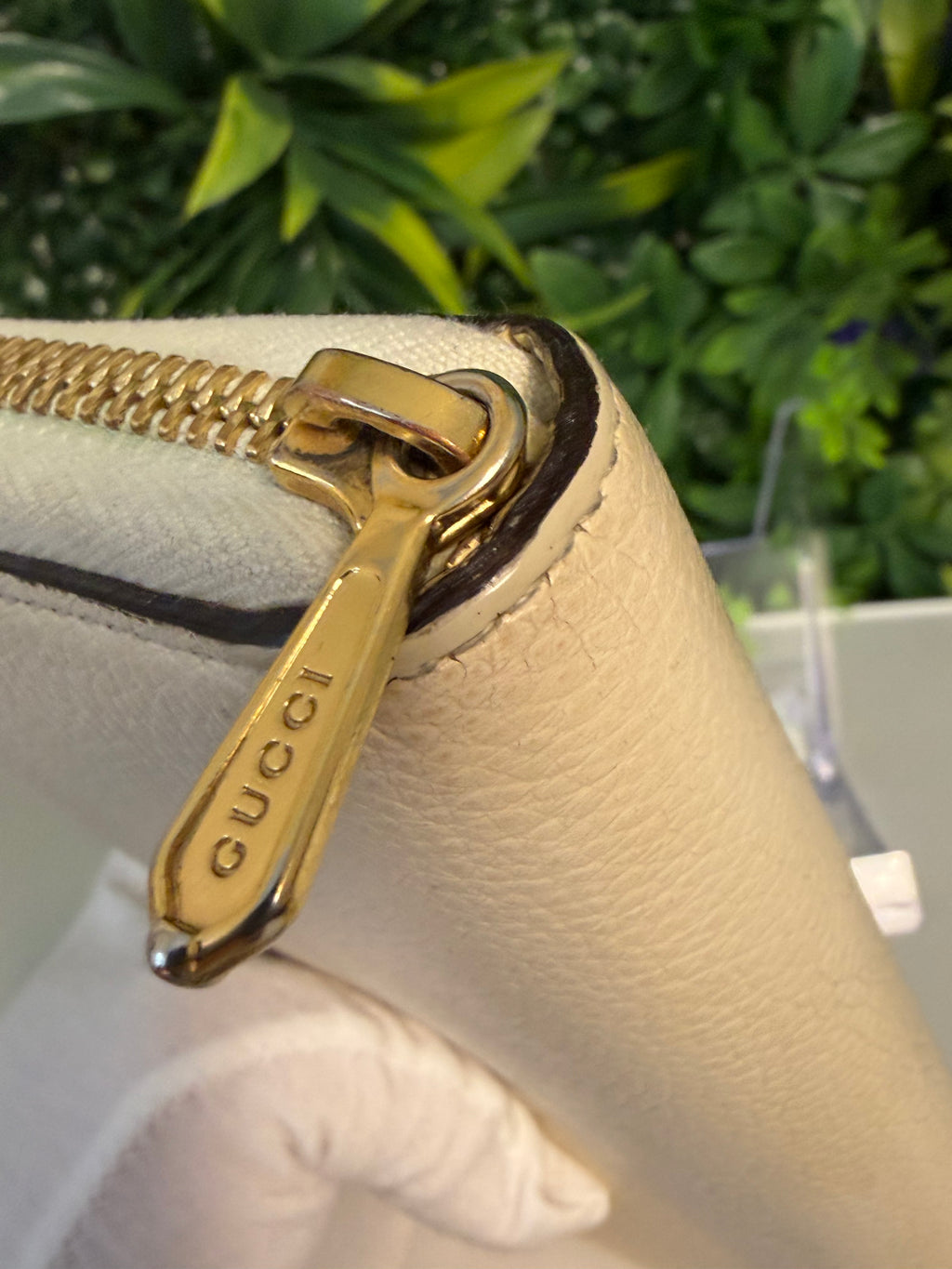 Gucci Pre-Loved Cream Horsebit Long Wallet