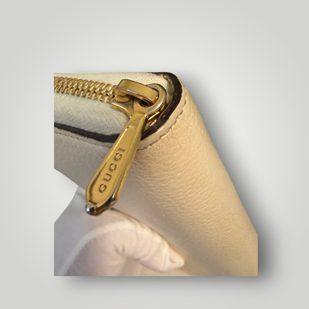 Gucci Pre-Loved Cream Horsebit Long Wallet
