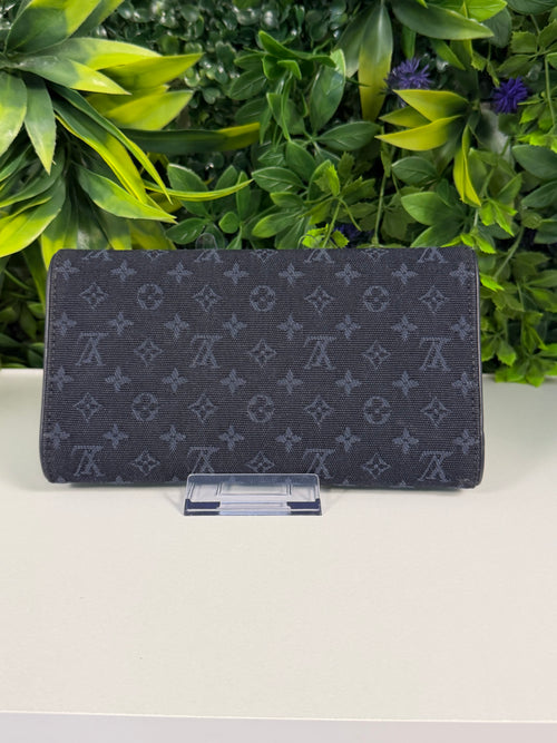 Louis Vuitton Pre-Loved Black Monogram Mini Lin International Long Wallet