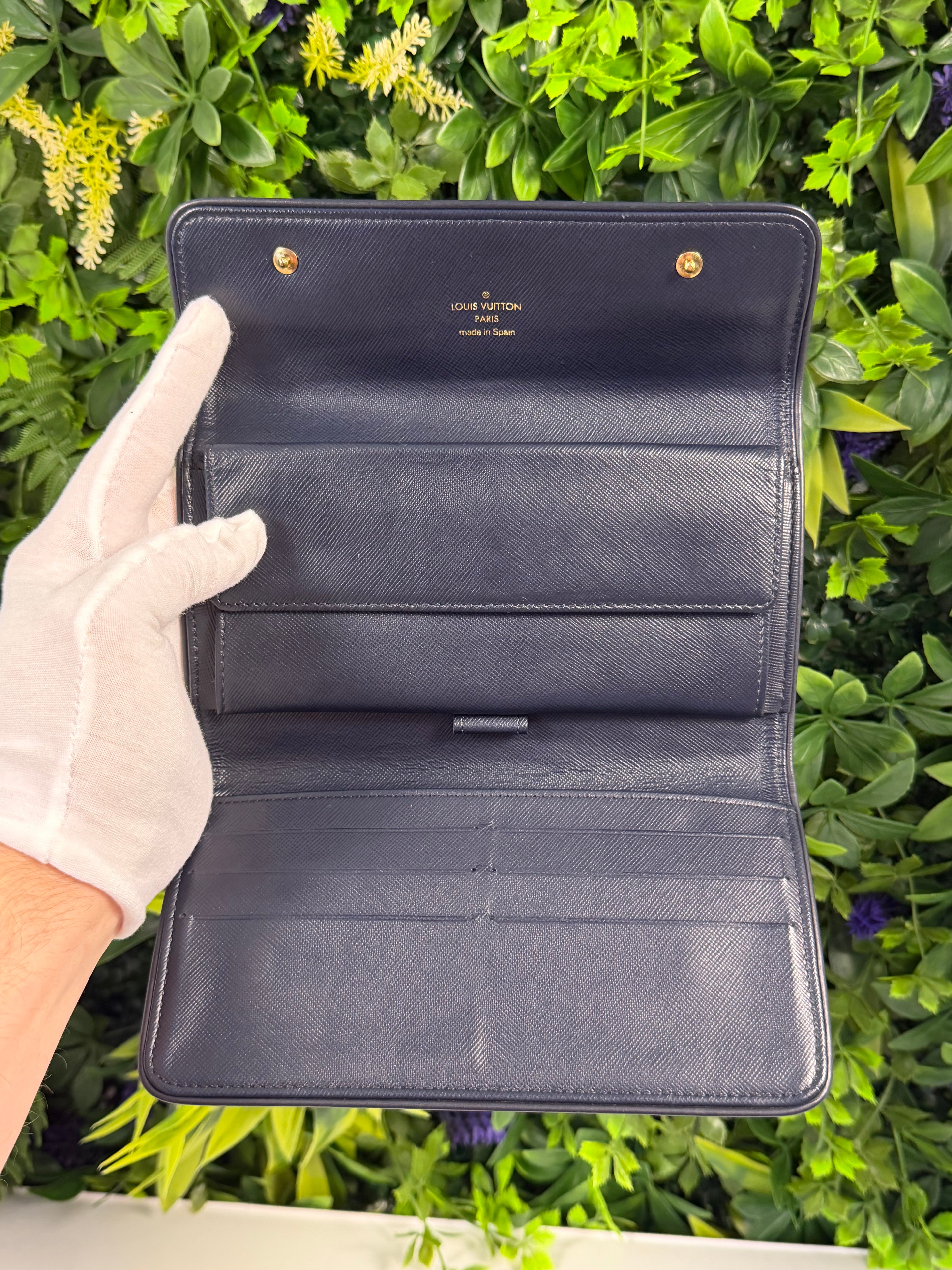 Louis Vuitton Pre-Loved Black Monogram Mini Lin International Long Wallet