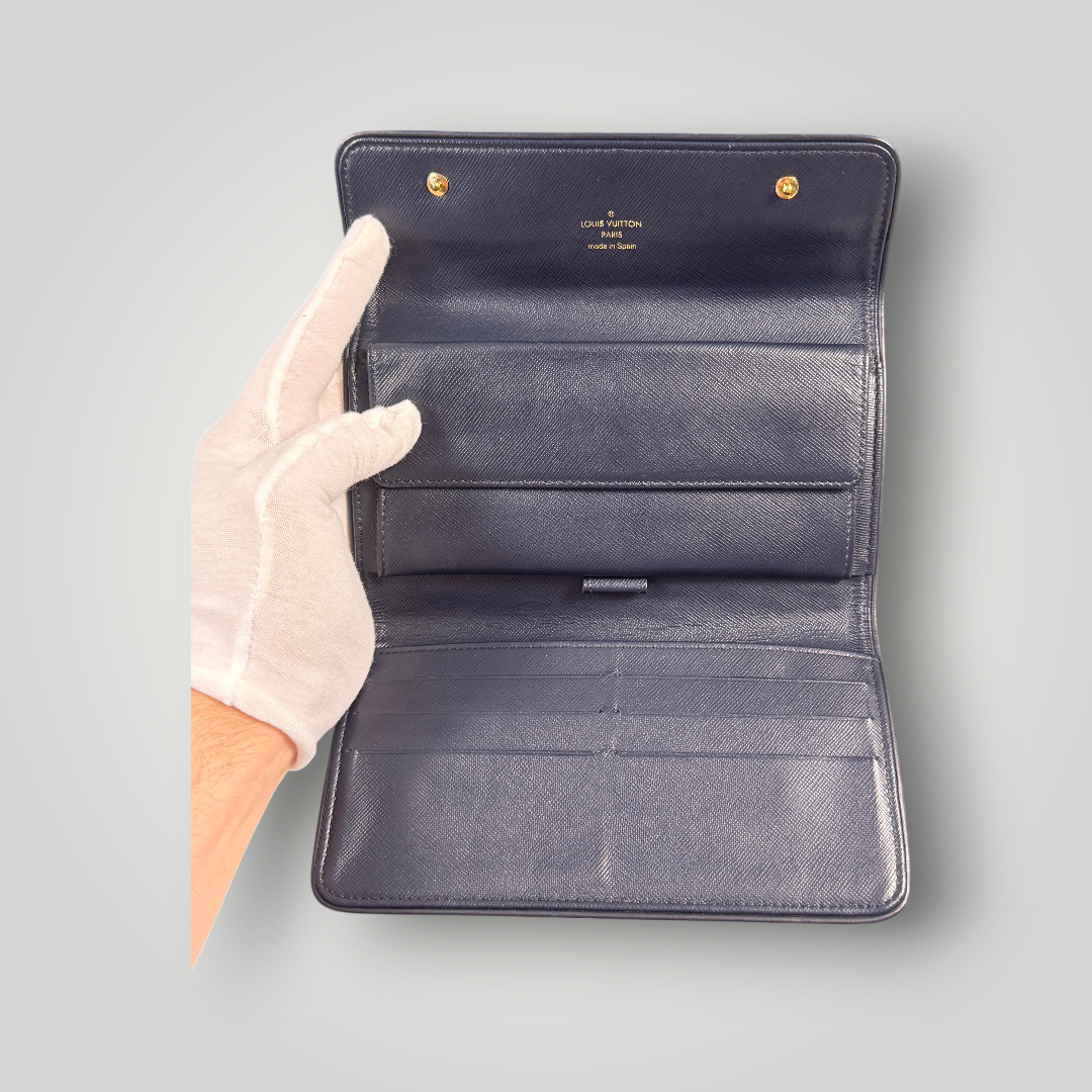 Louis Vuitton Pre-Loved Black Monogram Mini Lin International Long Wallet