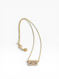 Givenchy Vintage Crystal GG Pendant Chain Necklace