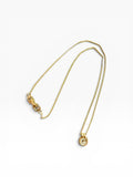 Givenchy Vintage Circle G Pendant with Rhinestone Necklace